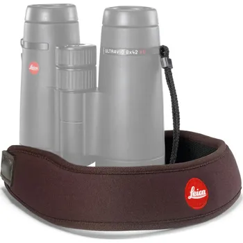 Dalekohled Neoprenový binokulární popruh na krk Leica - čokoládově hnědý