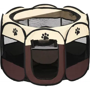 ohrádka pro psa Springos PA1028 hnědá 81 x 81 x 60 cm