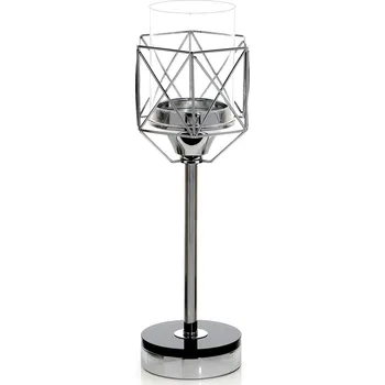 Svícen Stříbrný kovový svícen PALERMO L