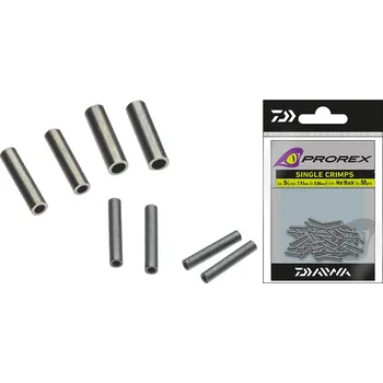 Krimpovací svorky pro návazce jednoduché DAIWA PROREX 50 ks - S - 0,84 mm, 50 ks