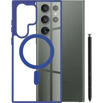 Pouzdro na mobilní telefon Kryt Samsung Galaxy S23 Ultra, Techsuit - MagSafe Pro, modrý