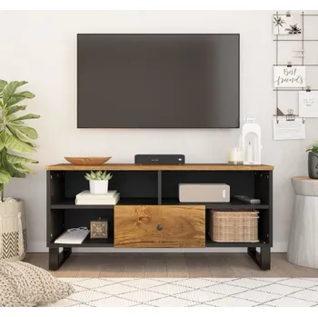 Televizní stolek vidaXL TV skříňka 100x33x46 cm masivní recyklované a kompozitní dřevo [351971] Barva: medová hnědá