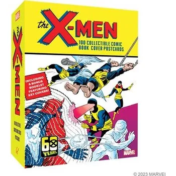 Cizojazyčná kniha X-Men: 100 Collectible Comic Book Cover Postcards - Marvel Comics