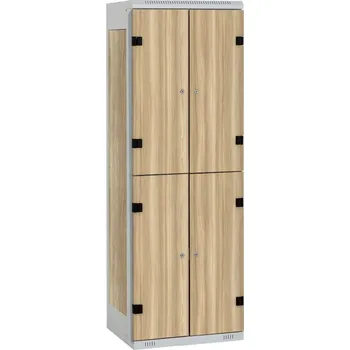 Šatní skříň TRITON šatní skříň se 4 boxy kov-lamino T1750, šedá - jasan Blonde Surfside + doprava zdarma