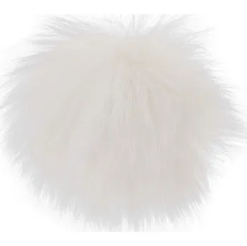 Kožešinová bambule s poutkem Ø8 cm, barva 2 krémová nejsvět.