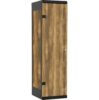 Šatní skříň TRITON šatní skříň 1-dveřová kov-lamino T1750, černá - dub Baroque Amber + doprava zdarma