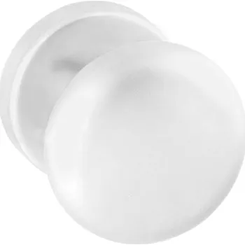 Dveřní kování TI - KOULE - R 589 bez spodní rozety, koule pevná ks WS - Bílá matná (152)