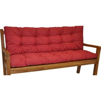 Polstr na zahradní lavičku 150 cm - látka vínový melír