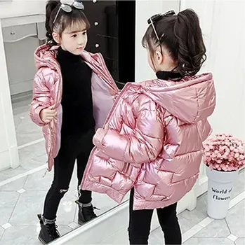 Dívčí bunda Dívčí nepromokavá zimní bunda (3-14 let) Barva: Růžová, Velikost: 170 (13-14 let)