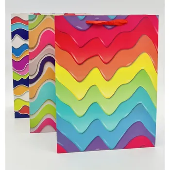 Dárková taška Giftee Dárková taška barevné vlnky 30x40 cm