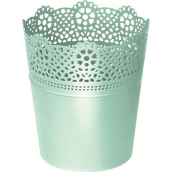 PROSPERPLAST Květináč - LACE Průměr: 16 cm, Barva: pistácie