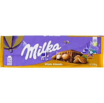 Čokoládová tyčinka Milka Whole Almonds 270g