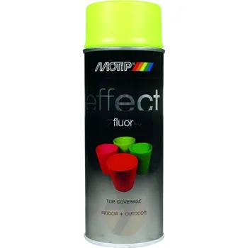 Barva ve spreji Motip Fluor signální žlutá barva ve spreji 400ml