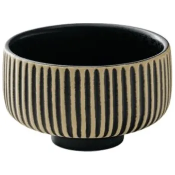 Playground Playground NARA miska 8 cm černá/bílá, reliéf