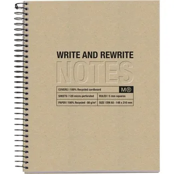 Sešit Poznámkový blok Miquelrius Just Black, A5, 120 listů, linka, natural