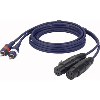DAP FL253 3m (Kábel 2xRCA/Samec - 2x XLR samica)