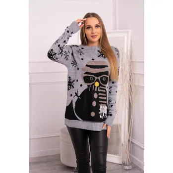 Dámský svetr Kesi Dámský vánoční svetr Anghath šedá Univerzální