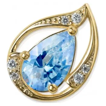 Přívěsek Couple, Neotřelý přívěsek Bethany, žluté zlato se zirkony, 585-66-2-0274.0Z00.0.00.103.25