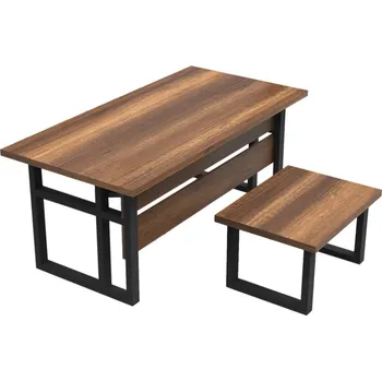 Psací stůl Sada kancelářského nábytku Banth ořech/šedá