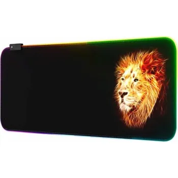 Podložka pod myš MG | MG Lion RGB podložka pod myš 80 x 30 cm, černá