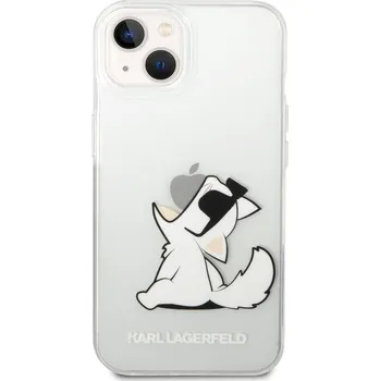 Pouzdro na mobilní telefon Karl Lagerfeld Choupette Eat pro Apple iPhone 14 Plus transparentní
