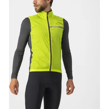 CASTELLI pánská vesta Squadra Stretch, electric lime/dark gray XXL