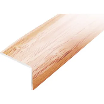 ukončovací lišta ACARA AP2 schodová lišta samolepící, hliník + dýha nelakovaná bambus sv., 10x25 mm, 2,5 m AHD N2531/10-SK