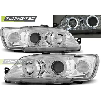 Přední světlomet Tuning-Tec Přední čirá světla Peugeot 306 (1993 - 1997) - chromované - Angel Eyes