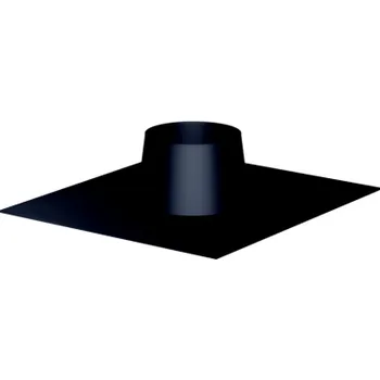 Komín CIKO Střešní průchodka plochá s nerezovou základnou, sklon 0°- 5°, výška 250 mm a pr. 150 mm