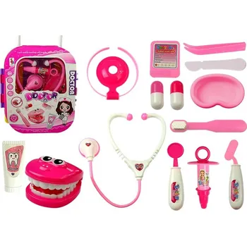 LEAN Toys Lékařská souprava v kufru bílá Hra na doktory LEAN Toys Lékařská souprava v kufru bílá