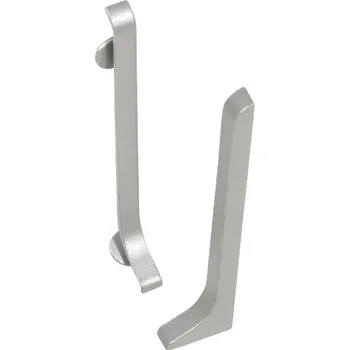 Podlahová lišta ACARA AP38 pravá koncovka k soklové liště, PVC ABS stříbro, 60 mm, 2 ks AASE 60-XKP/ABS