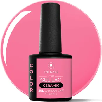 Lak na nehty ENII NAILS Gel lak Ceramic 201 Lustrous Love - gelový lak bez HEMA, 10 ml