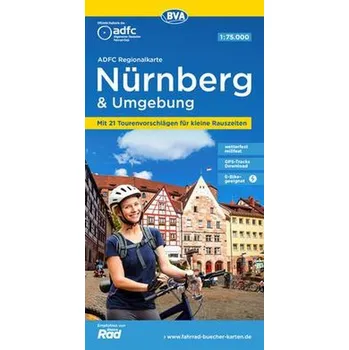 ADFC Regionalkarte Nürnberg & Umgebung mit Tourenvorschlägen, 1:75.000, reiß- und wetterfest, GPS-Tracks Download, E-Bike geeign - Allgemeiner Deutscher Fahrrad-Club e.V. (ADFC)