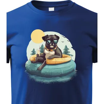 Chlapecké tričko Dětské tričko Mopsík, Barva Modrá, Velikost 158 cm/12 roků, Canvas Dětské tričko Bezvatriko.cz 2174