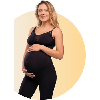 Carriwell Těhotenské legíny s podpůrným pásem Mum to Be ČERNÉ Vel. XL (46 - 48)