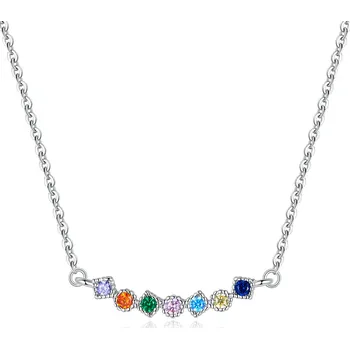 Náhrdelník Elenys stříbrný náhrdelník barevná elegance