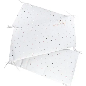 Příslušenství pro dětskou postel a kolébku ENIE BABY bavlněný mantinel Heart