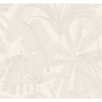 Tapeta Eijffinger Krémová vliesová tapeta s perlovými listy, 333510, Festival, Eijffinger, velikost 10 x 0,686 m