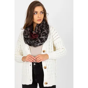 Šála Viskózový komínový šátek se vzorem pantera model 35703 černý