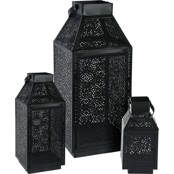 Home Styling Collection Sada 3 kovových luceren v různých rozměrech