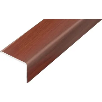 ukončovací lišta ACARA AP2 schodová lišta samolepící, hliník + dýha lakovaná třešeň, 10x25 mm, 0,9 m AHD L2541/10-SK/0,9