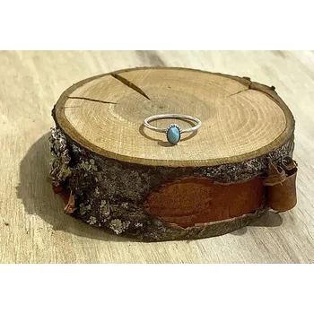 Prsten Stříbrný prsten Larimar minimal - MarulArt - Velikost prstenu 52