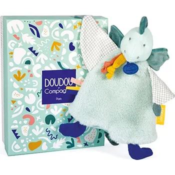 Doudou et Compagnie Paris Doudou Dárková sada - Plyšový muchláček dinosaurus zelený 25 cm
