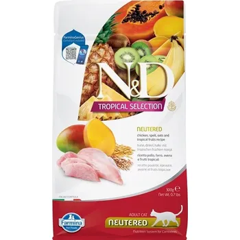 Krmivo pro kočku N&D Tropical Selection Cat Neutered Chicken 300 g