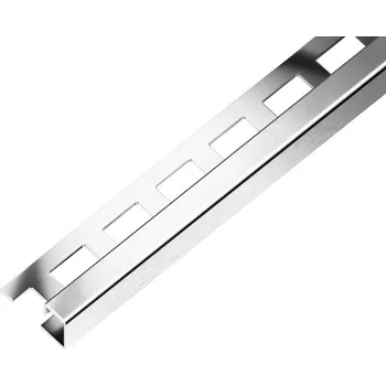 ACARA SP7 ukončovací lišta Q, pravidelná, nerez V2A kartáč, 10 mm, 3 m AAECK 100-PR/3