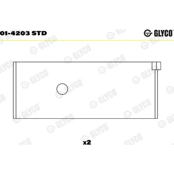 Ojnice Ojniční ložisko GLYCO 01-4203 STD