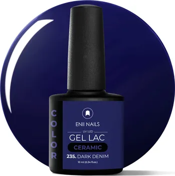 Lak na nehty ENII NAILS Gel lak Ceramic 235 Dark Denim - gelový lak bez HEMA, 10 ml