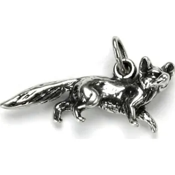 Přívěsek Stříbrný přívěsek 3D liška - P601 (Stříbrný přívěsek figurka liška)