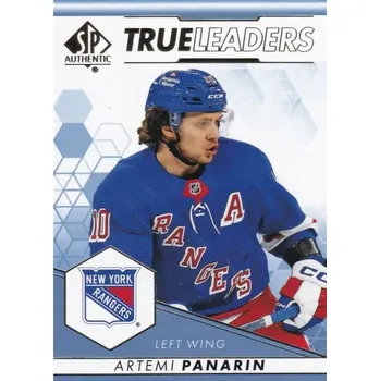 Karetní hra insert karta ARTEMI PANARIN 22-23 SP Authentic True Leaders Blue číslo TL-4