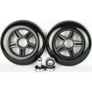 Kolečko k in-line bruslím Náhradní kolečka do koloběžky - 100mm 84A 2ks + ABEC5 4 ks